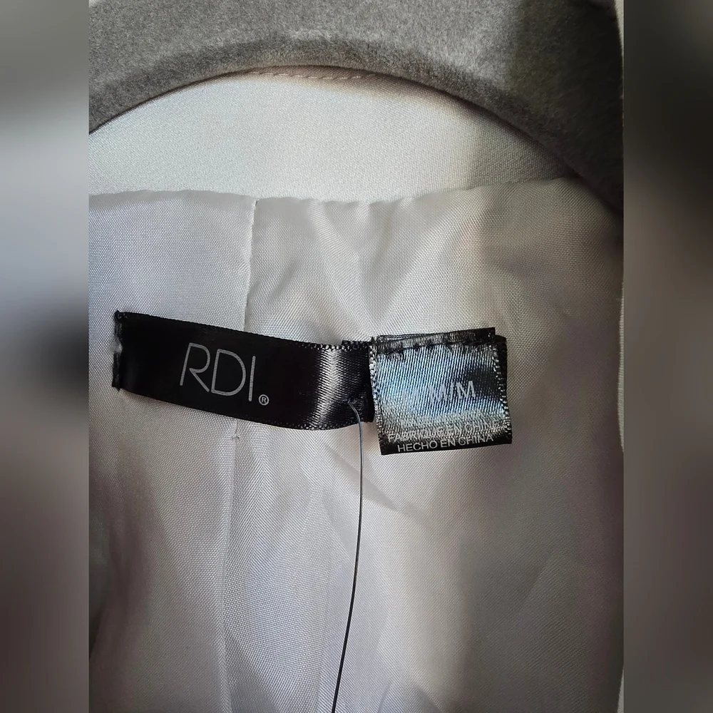 NWT RDI Gray Lightweight Shirt Jacket with Notched Lapel - Picture 3 of 10